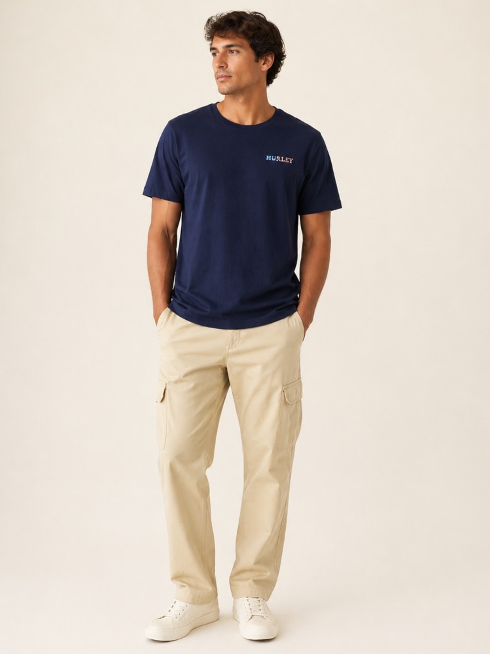 Hurley • NWT Navy Logo Crewneck Tee